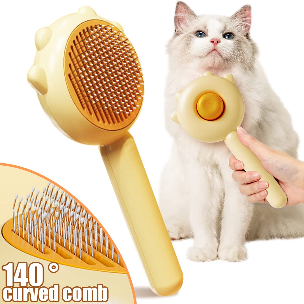 YukiPets One-Click Self-Cleaning Pet Hair Remover Brush