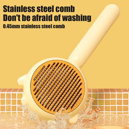 YukiPets One-Click Self-Cleaning Pet Hair Remover Brush