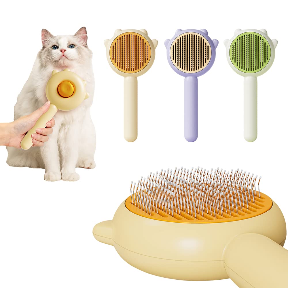 YukiPets One-Click Self-Cleaning Pet Hair Remover Brush