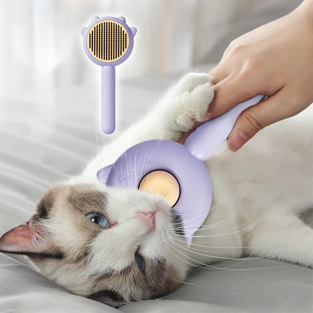YukiPets One-Click Self-Cleaning Pet Hair Remover Brush
